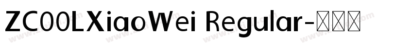 ZC00LXiaoWei Regular字体转换